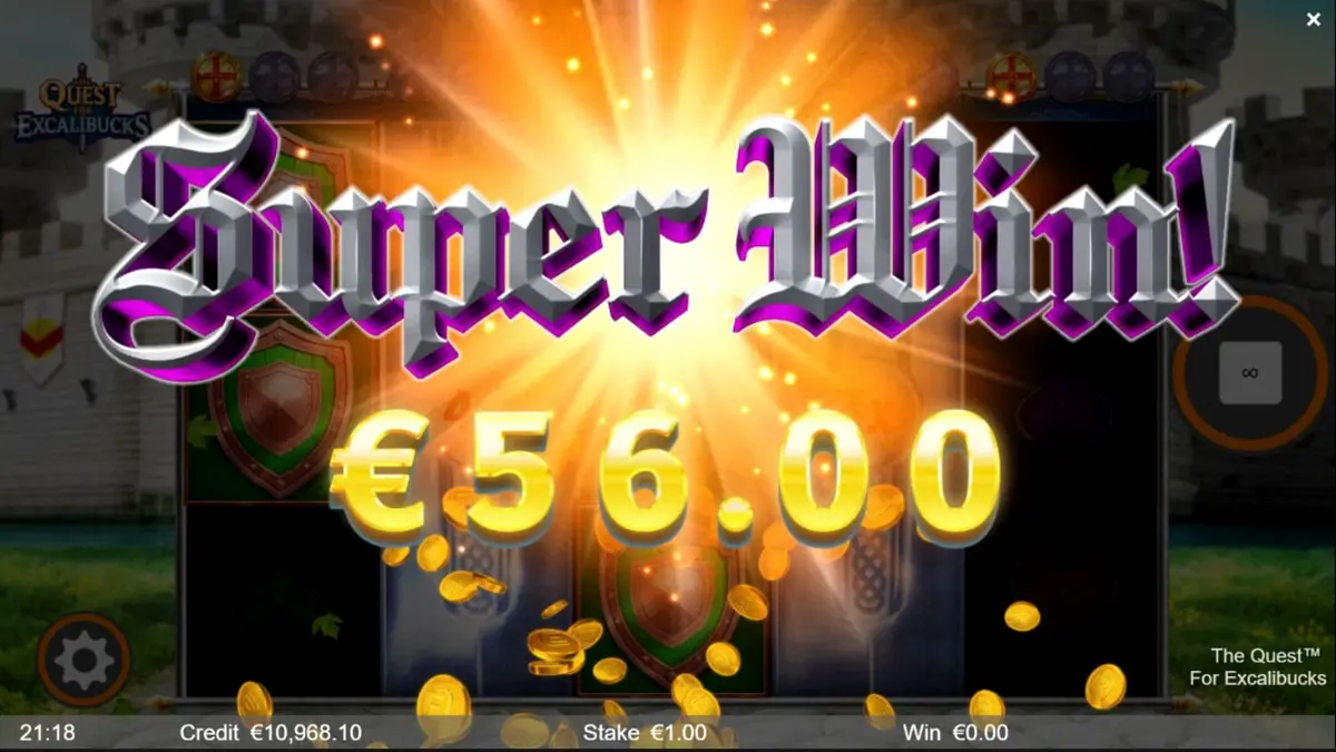 Cena de batalha medieval no slot The Quest for Excalibucks